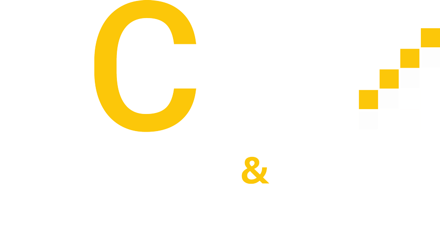 Logo der BCM. Gmbh in heller Variante (gelb-weiß): Best Customer & Corporate Management Consulting