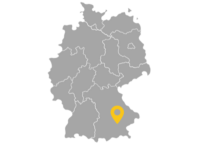 Landkarte Österreich mit BCM. Standort Deutschland