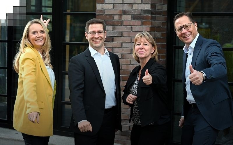 BCM. Management-Team: Astrid Hamele, Dr. Markus Guthier, Jana Hirte, Thomas Hamele