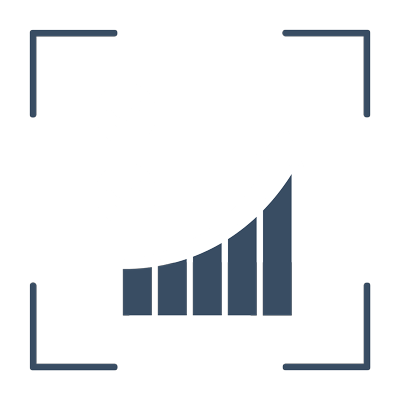 Icon mit Checkliste und Wachstums-Diagramm als Symbolbild für Business-Analyse