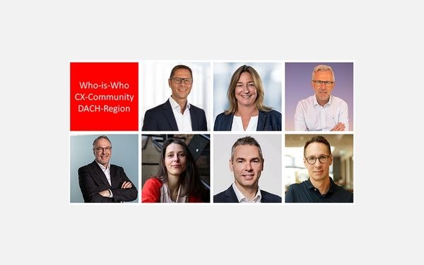Die BCM. GmbH ist Mitglied des Who is Who der CX-DACH-Communitiy. Darstellung der Köpfe.