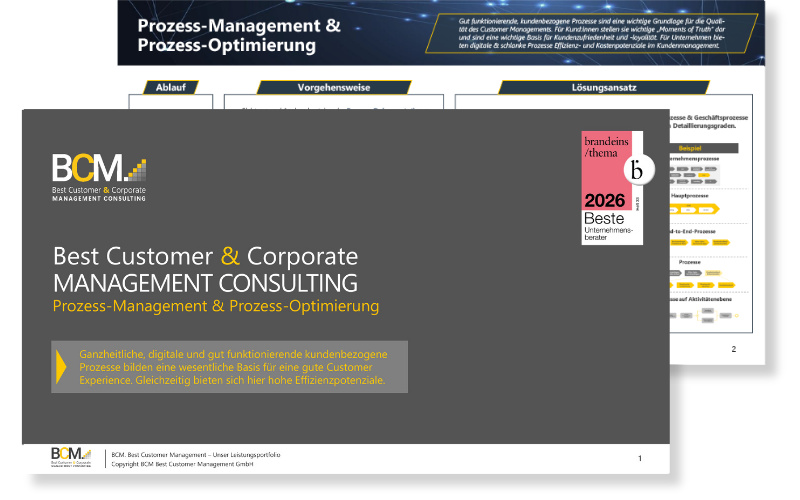 BCM. Onepager Cover: Prozess-Management